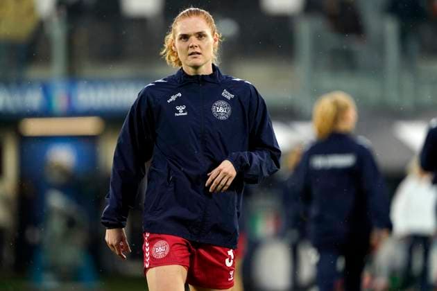 Italy, La Spezia, February 25th 2025: Stine Ballisager of Denmark in action during the warm up prior the UEFA Womens Nations League football match between Italy and Denmark at Stadio Alberto Picco in La Spezia in Italy. (Pier Marco Tacca SPP) Copyright: xPierxMarcoxTaccax xSPPx spp-en-PiMaTaSp-_PMT8552