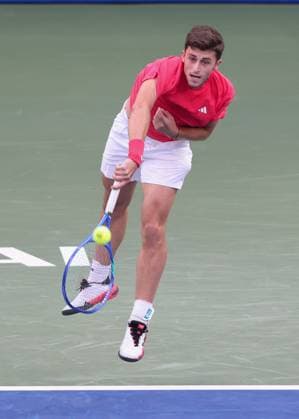Luca Nardi ITA , Dubai Duty Free Tennis Championships, Dubai, U A E Tennis Dubai Tennis Championships 2025 ATP 500 Dubai Duty Free Tennis Stadium Dubai United Arab Emirates 27 February 2025 Copyright: xJuergenxHasenkopfx