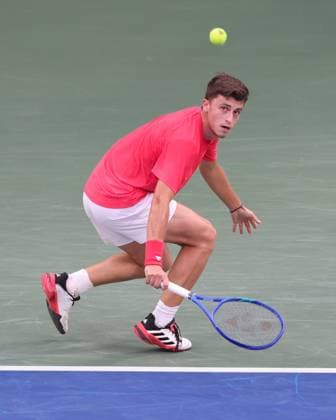Luca Nardi ITA , Dubai Duty Free Tennis Championships, Dubai, U A E Tennis Dubai Tennis Championships 2025 ATP 500 Dubai Duty Free Tennis Stadium Dubai United Arab Emirates 27 February 2025 Copyright: xJuergenxHasenkopfx