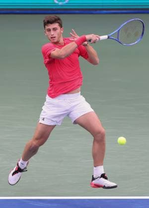 Luca Nardi ITA , Dubai Duty Free Tennis Championships, Dubai, U A E Tennis Dubai Tennis Championships 2025 ATP 500 Dubai Duty Free Tennis Stadium Dubai United Arab Emirates 27 February 2025 Copyright: xJuergenxHasenkopfx