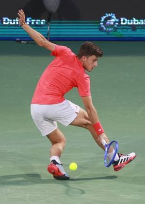 Luca Nardi ITA , Dubai Duty Free Tennis Championships, Dubai, U A E Tennis Dubai Tennis Championships 2025 ATP 500 Dubai Duty Free Tennis Stadium Dubai United Arab Emirates 27 February 2025 Copyright: xJuergenxHasenkopfx