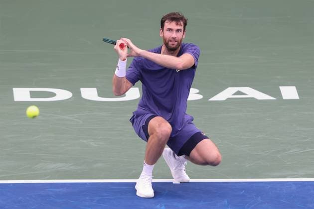 Quentin Halys, Dubai Duty Free Tennis Championships, Dubai, U A E Tennis Dubai Tennis Championships 2025 ATP 500 Dubai Duty Free Tennis Stadium Dubai United Arab Emirates 27 February 2025 Copyright: xJuergenxHasenkopfx