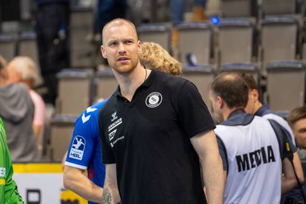 Handball I Men I Season 2024 2025 I Bundesliga I 21 Matchday I TVB Stuttgart TBV Lemgo Lippe I 27 02 2025 Jonas Truchanovicius 10, TVB Stuttgart currently injured Stuttgart Porsche Arena Baden Württemberg Germany Copyright: xLobeca MaxxPetershansx