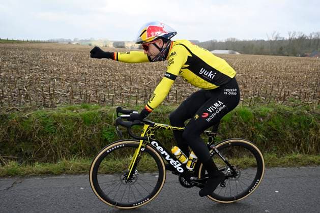 Flanders Classics opening weekend 2025 - training session 28 02 2025 GENT, BELGIUM - FEBRUARY 28 : Van Aert Wout (BEL) of Team Visma - Lease a Bike pictured during a training session ahead of the Flanders Classics opening weekend with Omloop Het Nieuwsblad and Kuurne Brussel Kuurne on February 28, 2025 in Gent, Belgium, 28 02 2025 Gent Belgium  Copyright: xNicoxVereeckenx