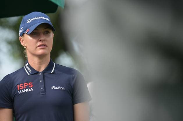 (250228) -- SINGAPORE, Feb. 28, 2025 -- Charley Hull of England reacts during the second round of the HSBC Women s Golf World Championship, WM, Weltmeisterschaft held in Singapore s Sentosa Golf Club on Feb. 28, 2025. (Photo by Xinhua) (SP)SINGAPORE-GOLF-WOMEN S WORLD CHAMPIONSHIP ThenxChihxWey 