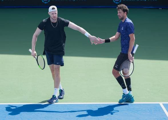 Robin Haase and Hendrik Jebens, Men s Doubles, Dubai Duty Free Tennis Championships, Dubai, U A E Tennis Dubai Tennis Championships 2025 ATP 500 Dubai Duty Free Tennis Stadium Dubai United Arab Emirates 28 February 2025 Copyright: xJuergenxHasenkopfx