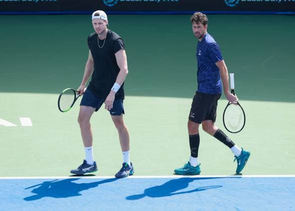 Robin Haase and Hendrik Jebens, Men s Doubles, Dubai Duty Free Tennis Championships, Dubai, U A E Tennis Dubai Tennis Championships 2025 ATP 500 Dubai Duty Free Tennis Stadium Dubai United Arab Emirates 28 February 2025 Copyright: xJuergenxHasenkopfx
