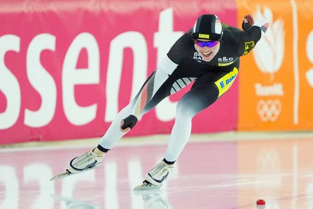Sport Themen der Woche KW09 Sport Bilder des Tages 2025-02-28 - ISU World Cup Speed skating, Eisschnelllauf 6 HEERENVEEN, NETHERLANDS - FEBRUARY 28: Anna Ostlender of Germany during the ISU World Cup Speed Skating 6 at the Thialf on February 28, 2025 in Heerenveen, Netherlands Heerenveen Thialf Netherlands Content not available for redistribution in The Netherlands directly or indirectly through any third parties. Copyright: xAndrexWeeningx