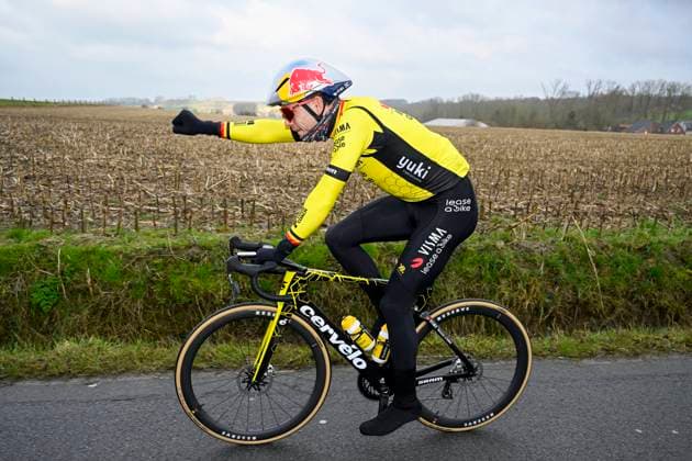 Flanders Classics opening weekend 2025 - training session 28 02 2025 OUDENAARDE, BELGIUM - FEBRUARY 28 : Van Aert Wout (BEL) of Team Visma Lease a Bike pictured during a during a training session ahead of the Flanders Classics opening weekend with Omloop Het Nieuwsblad and Kuurne Brussel Kuurne on February 28, 2025 in Oudenaarde, Belgium, 28 02 2025 Oudenaarde Belgium  Copyright: xNicoxVereeckenx