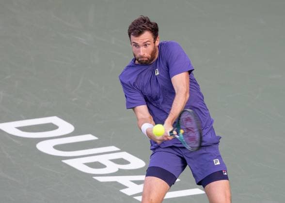 Quentin Halys, Dubai Duty Free Tennis Championships, Dubai, U A E Tennis Dubai Tennis Championships 2025 ATP 500 Dubai Duty Free Tennis Stadium Dubai United Arab Emirates 28 February 2025 Copyright: xJuergenxHasenkopfx