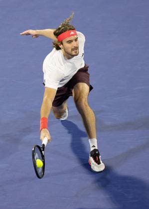 Stefanos Tsitsipas, Dubai Duty Free Tennis Championships, Dubai, U A E Tennis Dubai Tennis Championships 2025 ATP 500 Dubai Duty Free Tennis Stadium Dubai United Arab Emirates 28 February 2025 Copyright: xJuergenxHasenkopfx