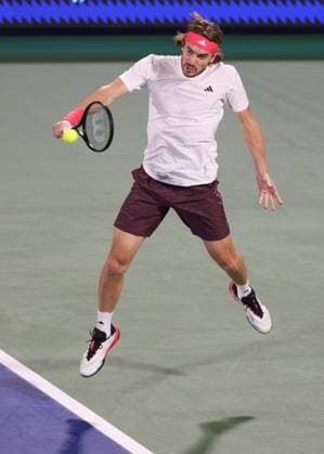 Stefanos Tsitsipas, Dubai Duty Free Tennis Championships, Dubai, U A E Tennis Dubai Tennis Championships 2025 ATP 500 Dubai Duty Free Tennis Stadium Dubai United Arab Emirates 28 February 2025 Copyright: xJuergenxHasenkopfx