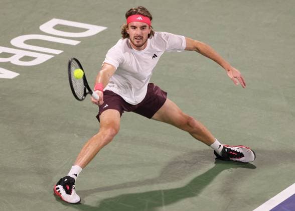 Stefanos Tsitsipas, Dubai Duty Free Tennis Championships, Dubai, U A E Tennis Dubai Tennis Championships 2025 ATP 500 Dubai Duty Free Tennis Stadium Dubai United Arab Emirates 28 February 2025 Copyright: xJuergenxHasenkopfx