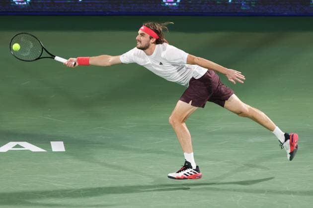 Stefanos Tsitsipas, Dubai Duty Free Tennis Championships, Dubai, U A E Tennis Dubai Tennis Championships 2025 ATP 500 Dubai Duty Free Tennis Stadium Dubai United Arab Emirates 28 February 2025 Copyright: xJuergenxHasenkopfx
