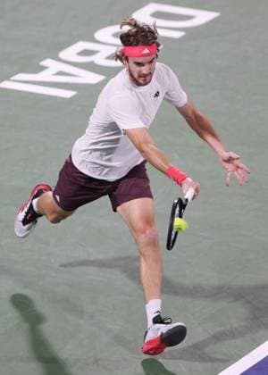 Stefanos Tsitsipas, Dubai Duty Free Tennis Championships, Dubai, U A E Tennis Dubai Tennis Championships 2025 ATP 500 Dubai Duty Free Tennis Stadium Dubai United Arab Emirates 28 February 2025 Copyright: xJuergenxHasenkopfx