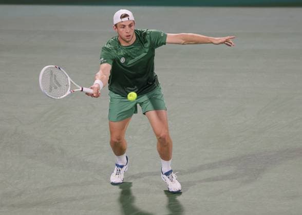 Tallon Griekspoor, Dubai Duty Free Tennis Championships, Dubai, U A E Tennis Dubai Tennis Championships 2025 ATP 500 Dubai Duty Free Tennis Stadium Dubai United Arab Emirates 28 February 2025 Copyright: xJuergenxHasenkopfx