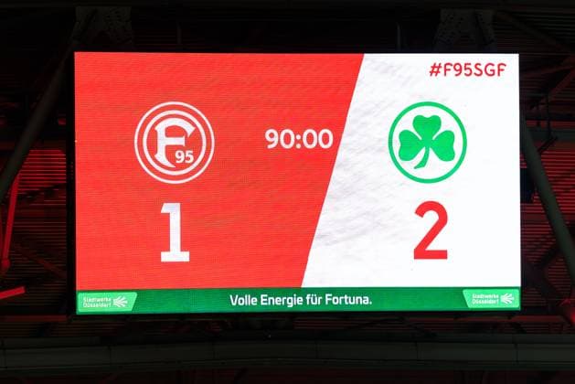 2 Soccer Bundesliga Fortuna Düsseldorf 1895 SpVgg Greuther Fürth 28 02 2025 End in Düsseldorf 1 2 2 Soccer Bundesliga, Fortuna Düsseldorf 1895 SpVgg Greuther Fürth, Düsseldorf, Merkur Spiel Arena on 28 02 2025 DFL REGULATIONS PROHIBIT ANY USE OF PHOTOGRAPHS AS IMAGE SEQUENCES AND OR QUASI VIDEO Copyright: xBEAUTIFULxSPORTS Wunderlx