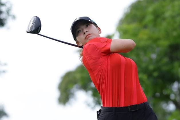 HSBC Women s World Championship, WM, Weltmeisterschaft 2025 Hinako Shibuno of Japan competes during round three of the HSBC Women s World Championship 2025 at Sentosa Golf Club in Singapore, on March 1, 2025. Singapore Singapore  Copyright: xSuhaimixAbdullahx originalFilename:abdullah-notitle250301_np3K4.jpg
