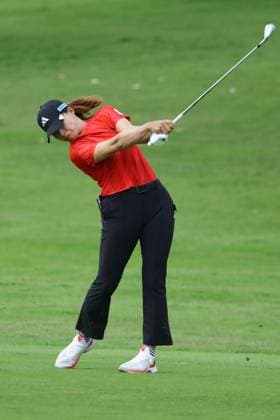 HSBC Women s World Championship, WM, Weltmeisterschaft 2025 Hinako Shibuno of Japan competes during round three of the HSBC Women s World Championship 2025 at Sentosa Golf Club in Singapore, on March 1, 2025. Singapore Singapore  Copyright: xSuhaimixAbdullahx originalFilename:abdullah-notitle250301_np3S0.jpg
