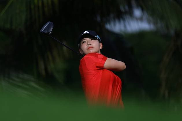 HSBC Women s World Championship, WM, Weltmeisterschaft 2025 Hinako Shibuno of Japan competes during round three of the HSBC Women s World Championship 2025 at Sentosa Golf Club in Singapore, on March 1, 2025. Singapore Singapore  Copyright: xSuhaimixAbdullahx originalFilename:abdullah-notitle250301_np5ef.jpg