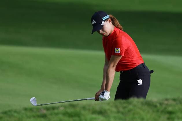 HSBC Women s World Championship, WM, Weltmeisterschaft 2025 Hinako Shibuno of Japan competes during round three of the HSBC Women s World Championship 2025 at Sentosa Golf Club in Singapore, on March 1, 2025. Singapore Singapore  Copyright: xSuhaimixAbdullahx originalFilename:abdullah-notitle250301_npuSM.jpg