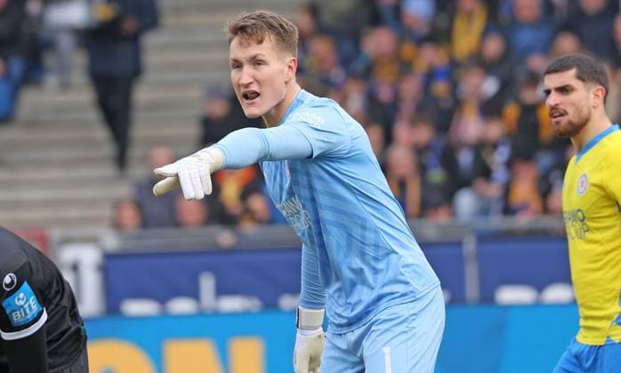 Eintracht BS vs SSV Ulm 1846 Braunschweig, 01 03 2025, Soccer, Season 24 25, 2 Bundesliga, 24 Matchday, Eintracht Braunschweig vs SSV Ulm 1846, Picture shows Ron Thorben Hoffmann BTSV, 1 Braunschweig