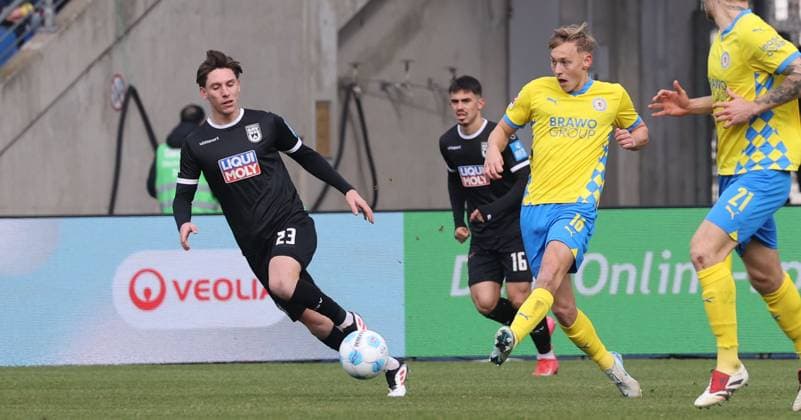 Eintracht BS vs SSV Ulm 1846 Braunschweig, 01 03 2025, Football, Season 24 25, 2 Bundesliga, 24 Matchday, Eintracht Braunschweig vs SSV Ulm 1846, Picture shows Julian Baas BTSV, 16 Braunschweig