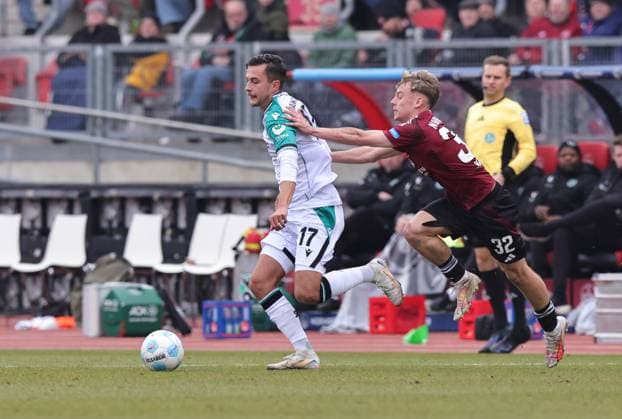 01 03 2025 Soccer Season 2024 2025 2 Soccer Bundesliga 24 Matchday 1 FC Nürnberg FCN Club Hannover 96 H96 Sportfoto Zink DaMa xdaxmax DFL regulations prohibit any use of photographs as image sequences and or quasi video only for editorial use Bartlomiej Wdowik 17, Hannover 96 H96 Tim Janisch 32, 1 FC Nürnberg FCN