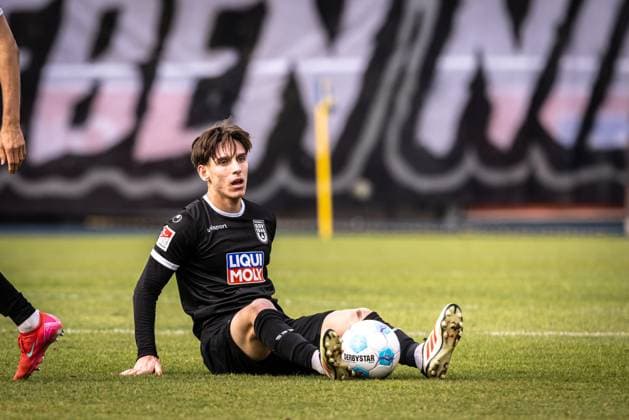 Soccer Men 2 Bundesliga 24 Matchday Season 2024 2025 SSV Ulm 1846 Football vs SV Elversberg 01 03 2025 23 Max Brandt SSV Ulm 1846 Football DFL regulations prohibit any use of photographs as image sequences and or quasi video Braunschweig Eintracht Stadion Niedersachsen Germany