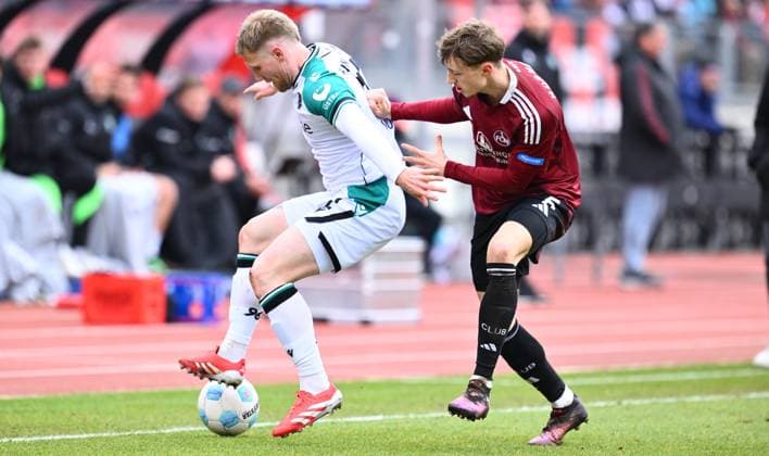 01 03 2025 Soccer Season 2024 2025 2 Soccer Bundesliga 24 Matchday 1 FC Nürnberg FCN Club Hannover 96 H96 Sportfoto Zink xwoxzix DFL regulations prohibit any use of photographs as image sequences and or quasi video only for editorial use Andreas Voglsammer 32, Hannover 96 H96 Tim Drexler 5, 1 FC Nürnberg FCN
