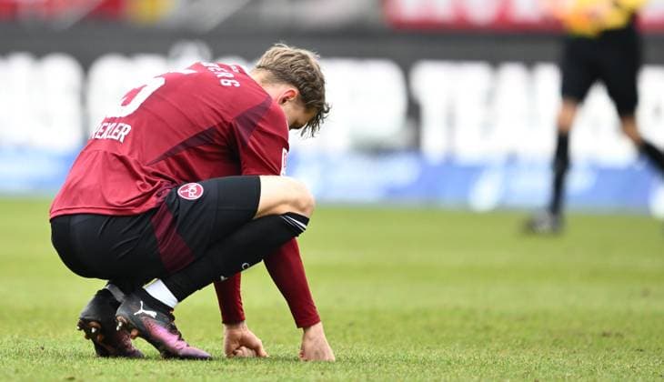 01 03 2025 Soccer Season 2024 2025 2 Soccer Bundesliga 24 Matchday 1 FC Nürnberg FCN Club Hannover 96 H96 Sportfoto Zink xwoxzix DFL regulations prohibit any use of photographs as image sequences and or quasi video only for editorial use Tim Drexler 5, 1 FC Nürnberg FCN disappointed Disappointment after the end of the match