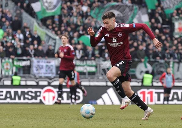 01 03 2025 Soccer Season 2024 2025 2 Soccer Bundesliga 24 Matchday 1 FC Nürnberg FCN Club Hannover 96 H96 Sportfoto Zink DaMa xdaxmax DFL regulations prohibit any use of photographs as image sequences and or quasi video only for editorial use Stefanos Tzimas 9, 1 FC Nürnberg FCN Freisteller Einzelbild