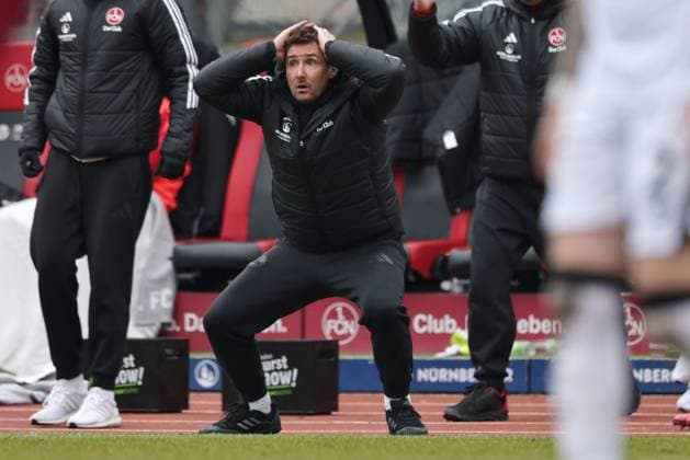 Miroslav Klose, FCN, in the 80th minute in the second round match of the 2024 2025 season between 1 FC Nuremberg and Hannover 96 in Nuremberg 01 03 2025