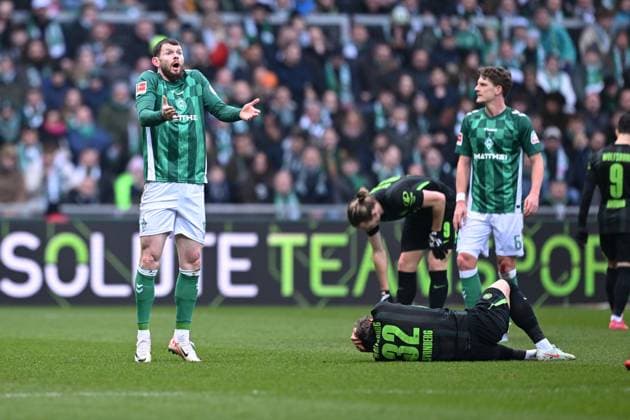 01 03 2025, Football, Bundesliga, 24 Matchday Season 2024 2025, SV Werder Bremen VfL Wolfsburg, Oliver Burke SV Werder Bremen xRHR PHOTO TKx Copyright: RHR-FOTOx RHR-FOTO TK