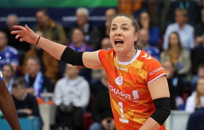Stuttgart , Volleyball Bundesliga Women, Allianz MTV Stuttgart vs SC Potsdam , Roosa Koskelo Stgt