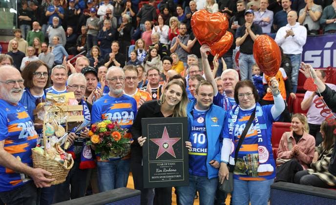Stuttgart , Volleyball Bundesliga Women, Allianz MTV Stuttgart vs SC Potsdam , Farewell to Kim Renkema