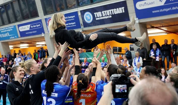 Stuttgart , Volleyball Bundesliga Women, Allianz MTV Stuttgart vs SC Potsdam , Farewell to Kim Renkema