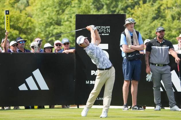 GOLF NEW ZEALAND OPEN, KoreaÕs Guntaek Koh during the fourth round of the New Zealand Open at Millbrook Resort in Queenstown, New Zealand, Sunday, March 2, 2025. ( NO ARCHIVING, EDITORIAL USE ONLY, NO USE IN BOOKS WITHOUT CONSENT QUEENSTOWN NEW ZEALAND  Copyright: xx 20250302151533893247