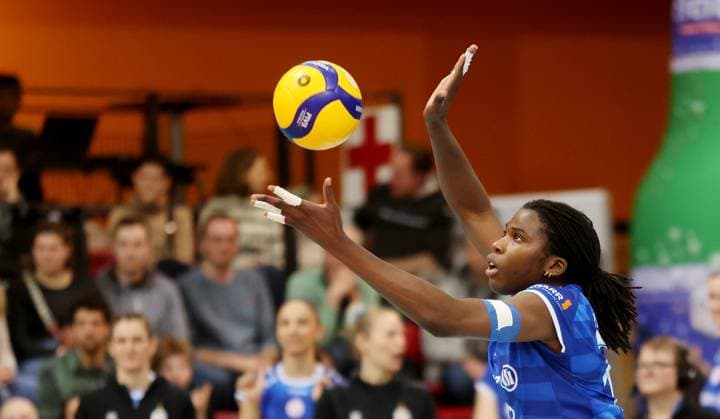 Stuttgart , Volleyball Bundesliga Women, Allianz MTV Stuttgart vs SC Potsdam , Krystal Rivers Stgt