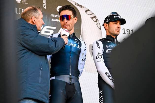 Kuurne - Brussel - Kuurne 2025 cycling race KUURNE, BELGIUM - MARCH 02 : Nizzolo Giacomo (ITA) of Q36.5 Pro Cycling Team Corratec - Vini Fantini on stage before the start of the race during the Men Elite UCI 1.Pro 77th Kuurne - Brussel - Kuurne cycling race of 203 kms with start in Kortrijk and finish in Kuurne on March 02, 2025 in Kuurne, Belgium, 02 03 2025 Kuurne Belgium  Copyright: xNicoxVereeckenx