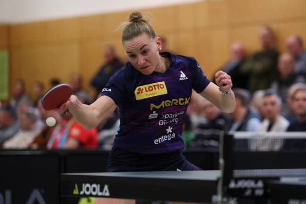 2025 03 01 Table tennis women 1 Bundesliga TSV 1909 Langstadt TTC 1946 Weinheim v l , Chantal Mantz TSV Langstadt Table tennis women 1 Bundesliga plays a forehand Copyright: JoaquimxFerreira