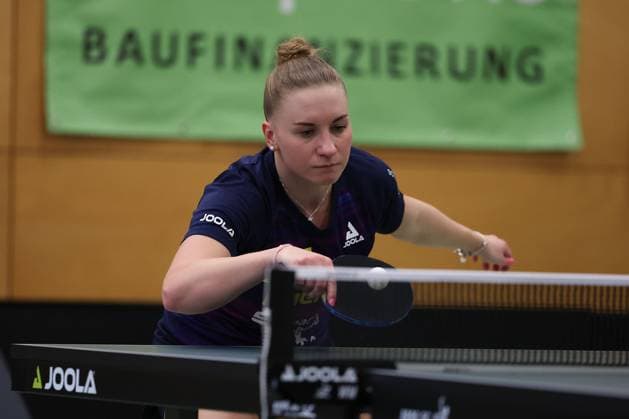 2025 03 01 Table tennis women 1 Bundesliga TSV 1909 Langstadt TTC 1946 Weinheim v l , Chantal Mantz TSV Langstadt Table tennis women 1 Bundesliga plays a backhand Copyright: JoaquimxFerreira