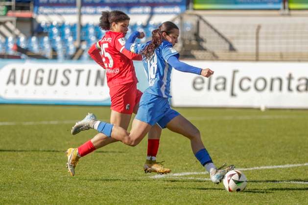 02 03 2025, Hänsch Arena, Meppen, GER, 2 Frauen Bundesliga SV Meppen vs SC Freiburg II, Selma Licina SV Meppen 18 DFL REGULATIONS PROHIBIT ANY USE OF PHOTOGRAPHS AS IMAGE SEQUENCES AND OR QUASI VIDEO Meppen Niedersachsen Germany Hänsch Arena