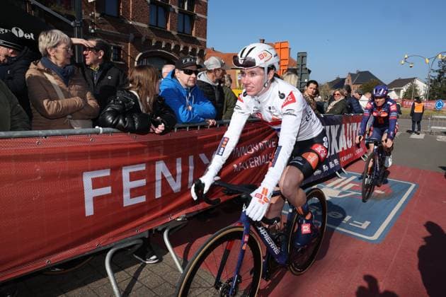 Fenix Omloop van het Hageland AARSCHOT TIELT - WINGE, Belgium 02 03 2025 Pfeiffer Georgi, Team Picnic postnl pictured during the Fenix Omloop van het Hageland on 02 March 2025 ( Picture by Gianni Barbieux Photo News ).  Copyright: xGiannixBarbieuxx