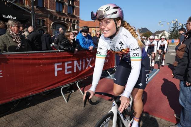 Fenix Omloop van het Hageland AARSCHOT TIELT - WINGE, Belgium 02 03 2025 UAE Team pictured during the Fenix Omloop van het Hageland on 02 March 2025 ( Picture by Gianni Barbieux Photo News ).  Copyright: xGiannixBarbieuxx