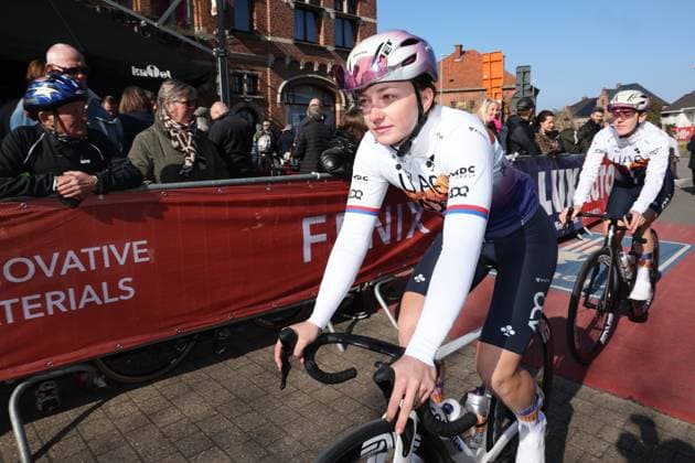 Fenix Omloop van het Hageland AARSCHOT TIELT - WINGE, Belgium 02 03 2025 UAE Team pictured during the Fenix Omloop van het Hageland on 02 March 2025 ( Picture by Gianni Barbieux Photo News ).  Copyright: xGiannixBarbieuxx