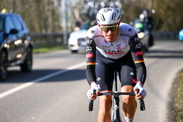 Kuurne - Brussel - Kuurne 2025 cycling race KUURNE, BELGIUM - MARCH 02 : Politt Nils (GER) of UAE Team Emirates - XRG in action during the Men Elite UCI 1.Pro 77th Kuurne - Brussel - Kuurne cycling race of 203 kms with start in Kortrijk and finish in Kuurne on March 02, 2025 in Kuurne, Belgium, 02 03 2025 ( Motordriver Kenny Verfaillie & Kuurne Belgium  Copyright: xTomasxSiskx