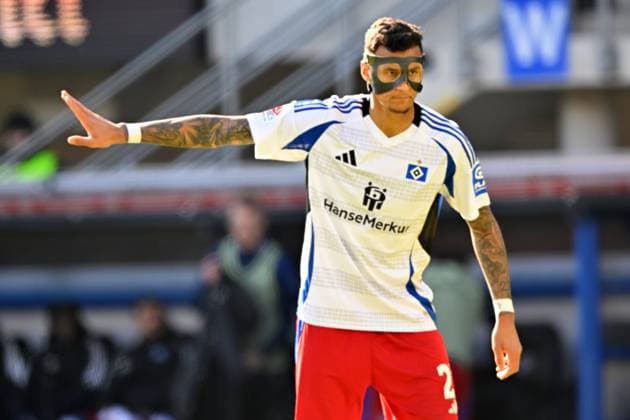 Paderborn, Home Deluxe Arena, 02 03 25, GER, Herren, 2 Bundesliga, Saison 2024 2025, SC Paderborn 07 Hamburger SV Bild Davie SELKE Hamburg DFL regulations prohibit any use of photographs as image sequences and or quasi video NRW Germany