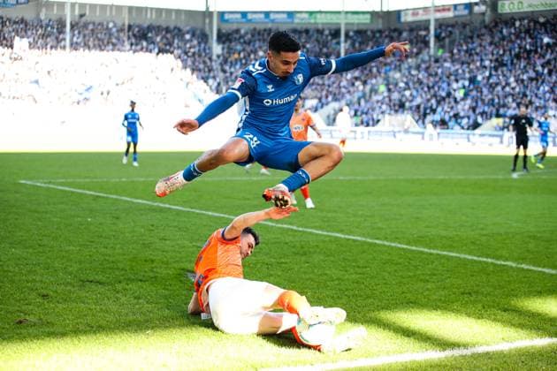 Livan Burcu 1 FC Magdeburg,29 vs Sergio Lopez SV Darmstadt 98,2 2 Soccer Bundesliga Season 2024 2025 1 FC Magdeburg vs SV Darmstadt 98 at the Avnet Arena in Magdeburg Action,Soccer,Man,Men,Germany,02 03 2025