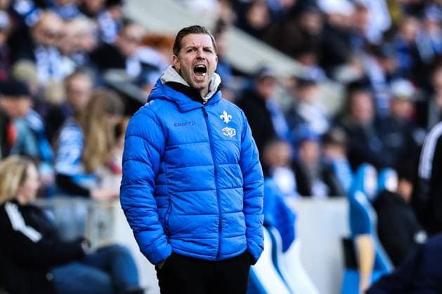 Coach Florian Kohfeldt SV Darmstadt 98 2 Soccer Bundesliga Season 2024 2025 1 FC Magdeburg vs SV Darmstadt 98 at the Avnet Arena in Magdeburg Soccer,Man,Men,Germany,02 03 2025